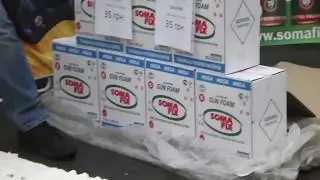 обучение работы с пеной MEGA SOMA FIX,  пены монтажной MEGA SOMA FIX 850мл  профи под пистолет