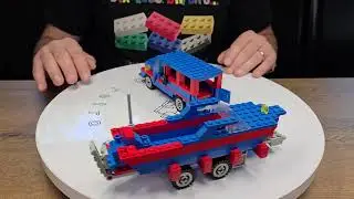 Lego 733 jeep with motor boat assembly is a little different in real time