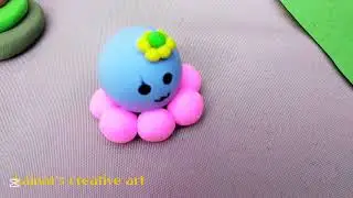 super clay octopus/ how to make mini clay octopus/ easy crafts