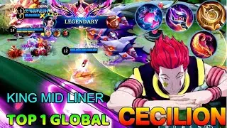 Cecilion King Mid Liner, Perfect Game Play [ Top 1 Global ] By Ceci | Mobile Legends