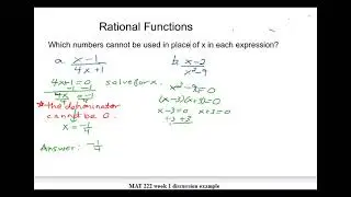 How to find the domain of rational expressions part 1
