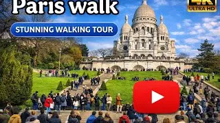 Paris Walking Tour 4K 🇫🇷 | Montmartre, Pigalle & City Life ✨🗼 