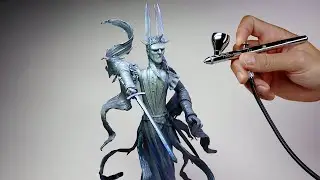 I Sculpted a Ringwraith from Lord of the Rings - The Witchking of Angmar Polymer Clay & Airbrush