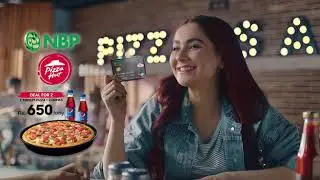 Now buy one Medium Pizza with two drinks at Pizza hut from NBP debit card in just Rs. 650/- only.