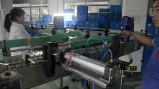 slat top chain turning conveyor syatem operation experiment