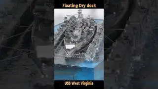 1:700 scale Floating dry dock - Epoxy resin diorama #shorts