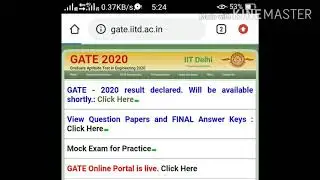 Gate 2020 Results 13 march 2020/Branch wise CUTOFF AND TOPPERS 😇