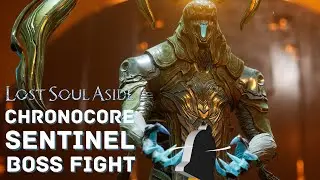 Chronocore Sentinel boss fight in Lost Soul Aside