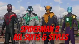 Spiderman 2 All Suits & Styles. Miles Morales