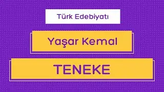 Yaşar Kemal - Teneke Roman Özeti