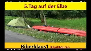 5.Tag. Ein Mann auf der Elbe alleine mit seinem Kajak. (Von Simirice (CS) nach Wittenbergern (D))