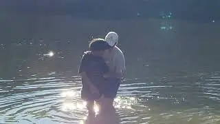 Daniel Christy's river baptism on Oct 19, 2024