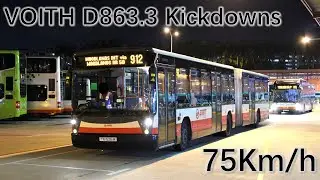 [SMRT]75Km/h Voith D863.3 Kickdowns - TIB1236M On 912 (MB O405G Hispano Habit)