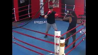 IP cameras broadcast live footage from a boxing gym in New York City
