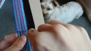 Weaving a floral band, part 4, advancing the warp and finishing