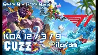 SKT T1 Cuzz REK'SAI vs KINDRED Jungle - Patch 9.23 KR Ranked