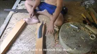 Hand made wood sheath and handle for parang