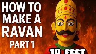 How to make ravan at home 10 feet #ravan #dussehra #howtomakeravan #festive 