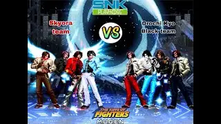KOF MUGEN - Skyora team VS Orochi Kyo Black team - Kyo Kusanagi recolors war