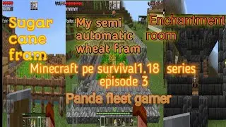 minecraft pe survival series 1.18/automatic wheat farm/panda fleet gamer/realme 3i