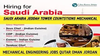 Saudi Arabia Jeddah Tower Countstions Mechanical Mechanical Engineering Job Qutar Oman jordan 