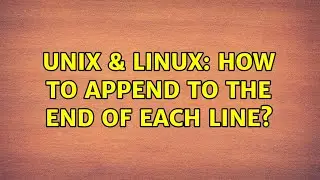 Unix & Linux: How to append to the end of each line?