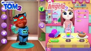 My Talking Tom 2 x My Talking Angela 2 Games #tomhappy 