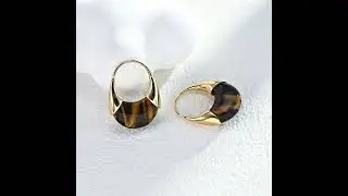 S925 silver retro fortune tiger eye stone earrings &bracelet #earringslover #earringsdesign