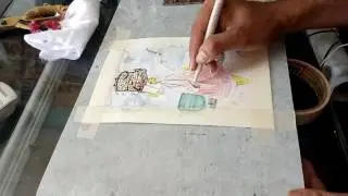 watercolor painting / sketch / woman / AB MAROON ARTS