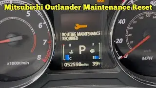 Mitsubishi Outlander Sport routine maintenance  required Reset