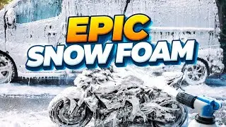 Insanely Satisfying Snow Foam on Work Van & Motorcycle!