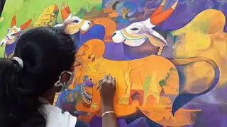 Nandi painting final part|oil painting