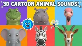 🎵🐮 The Animal Sounds Song! | Crocodile, Hippo, Flamingo, & More | Simple EduFam Learning 🐶🦆🐑🐎