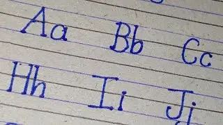 A to Z alphabets (capital  letters)  English handwriting for beginners in easy style.
