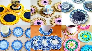 Attractive & Beautiful Crochet floral cup coaster/crochet mini coaster design & patterns