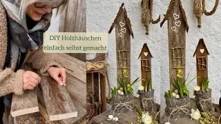 DIY Holzhäuschen – natürliche Deko aus Holz 🪵 