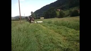 CASE 5150 PRO Working with mower.Claas corto 270S