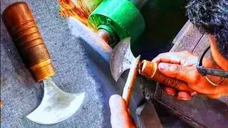 Amazing Art Of Making a Half Moon knife from an Old Bearing || Craftsmen Knife
