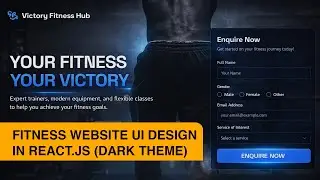 How to Make Fitness Website UI Design in React.js | Modern Gym Website UI Tutorial
