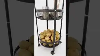 Foldable Kitchen Rack with Lock Wheels | Space Saver Storage Solution