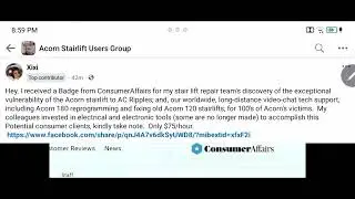 ConsumerAffairs awards Rob's Stairlift Repairs team.
