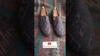 Size 47 Chenille Loafers in Charcoal Gray | Microlight Sole Handmade Shoes