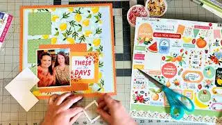 Paper Issues design team September scrapbook challenge Taurus using Carta Bella Fruit stand
