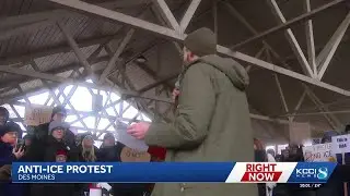 Protestors in Des Moines speak out against ICE following Minneapolis shooting