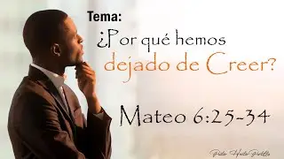 Tema: &iquest;por qu&eacute; hemos dejado de creer? pastor Hector Portillo. IBJEELI Suecia