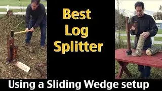 Splitting Wood with a Sliding Wedge and Hammer