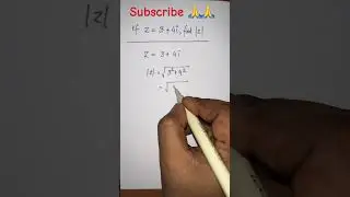 If Z = 3+4i then find lZl , Complex Number #maths #mathtricks