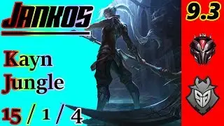 Jankos as Kayn Jungle | S9 Patch 9.3 | EUW Grandmaster | Full Gameplay
