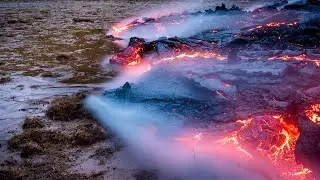 VOLCANIC ERUPTION IN 4K - ICELAND-2021