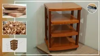 Audio Rack - Solução em madeira maciça para muitos equipamentos. (DIY SPEAKER)